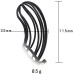 Черный стальной пояс верности мужской диаметр запорного кольца 3,5 см - фото 1