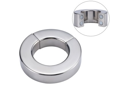 Эрекционное кольцо из стали на магнитах с шириной 1,4 см
