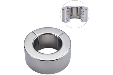 Эрекционное кольцо из стали на магнитах с шириной 4 см
