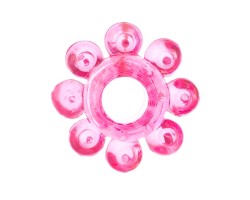 Тянущееся розовое кольцо с массажными шариками