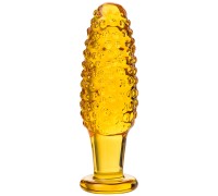 Стеклянная анальная пробка с выпуклыми точками