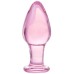 Стеклянная анальная втулка розовая 10 см - фото
