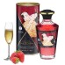 Разогревающее массажное масло Shunga Sparkling Strawberry Wine c ароматом клубники и шампанского 100 мл - фото