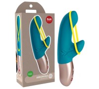 Мини-вибратор с клиторальной стимуляцией Fun Factory Amorino голубой