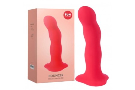 Фаллос Fun Factory Bouncer со смещенным центром тяжести красный 18 см