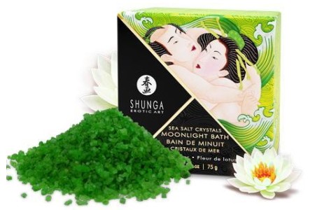 Соль мёртвого моря Shunga Moonlight Bath Lotus Flower с ароматом лотоса 75 гр
