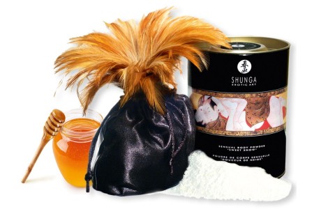 Съедобная пудра для тела Shunga Honey of the Nypmphs с ароматом меда 228 гр