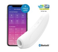 Вакуумный смарт-стимулятор клитора с вибрацией Satisfyer Curvy 1+ White