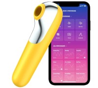 Клиторальный смарт-стимулятор с вибрацией Satisfyer Dual Love желтый