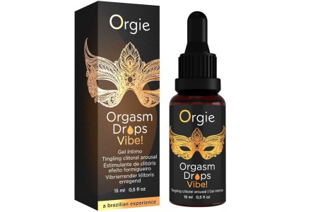 Возбуждающие капли для клитора Orgie Orgasm Drops Vibe с эффектом вибрации 15 мл