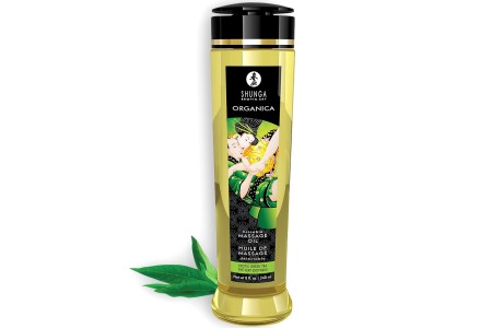 Съедобное массажное масло Shunga Organica Exotic с зеленым чаем 240 мл