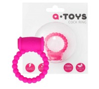 Рельефное виброкольцо A-Toys розовое