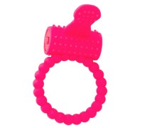 Рельефное виброкольцо с клиторальным стимулятором A-Toys