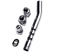 Анальный душ Toyfa Metal с тремя сменными насадками