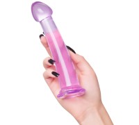 Фиолетовый фаллоимитатор Jelly Dildo M Toyfa Basic 18 см