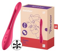 Многофункциональный вибратор для пар с гибкой основой Satisfyer Elastic Joy Red