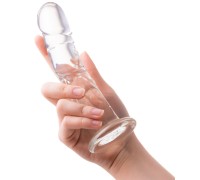 Реалистичный фаллос из прозрачного стекла Sexus Glass 20 см