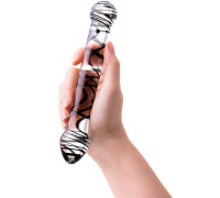 Двусторонний фаллос из стекла Sexus Glass 21 см