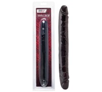 Двусторонний черный фаллоимитатор Black and Red Toyfa 31 см