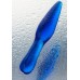 Двусторонний синий фаллос из стекла Sexus Glass 18 см - фото 4