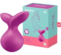 Перезаряжаемый мини-массажер Satisfyer Viva La Vulva 3 малиновый