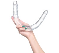 Двухголовый прозрачный фаллоимитатор Toyfa Double Dildo 40 см