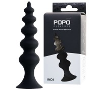 Черная анальная елочка Popo Pleasure by Toyfa Indi