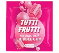 Съедобный лубрикант со вкусом Bubble Gum Tutti-Frutti OraLove 4 мл, пробник