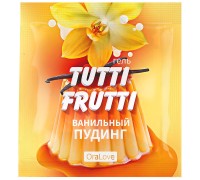 Съедобный лубрикант со вкусом ванильный пудинг Tutti-Frutti OraLove 4 мл, пробник