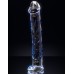 Реалистичный фаллос с ярко выраженной головкой и рельефным стволом Sexus Glass 17 см - фото 3