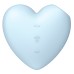 Вакуумно-волновой стимулятор с вибрацией Satisfyer Cutie Heart голубой - фото 2