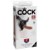 Страпон на виниловых трусиках King Cock Strap on Harness with Cock мулат 15 см - фото 1