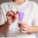 Фиолетовая менструальная чаша Lunette Cup 25 мл - фото 3