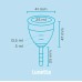 Синяя менструальная чаша Lunette Cup 25 мл - фото 4