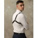 Брутальная БДСМ сбруя для мужчин через одно плечо с заклепками - фото 1