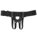 Черные кожаные трусики джоки для страпона на увеличенном ремне XL - фото 1