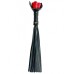 Черная кожаная плеть Красная Роза 40 см - фото 5