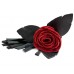 Черная кожаная плеть Красная Роза 40 см - фото 3