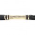 Черная кожаная плеть с витой золотой ручкой 60 см - фото 2