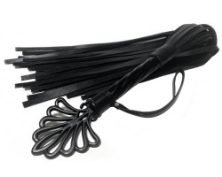 Эксклюзивная плеть с резной черной ручкой в готическом стиле 63 см