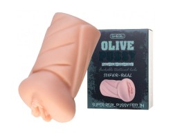Реалистичный мастурбатор-вагина Olive Xise с лубрикантом в комплекте