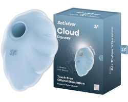 Вакуумно-волновой стимулятор с вибрацией Satisfyer Cloud Dancer голубой