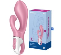 Расширяющийся вибратор с клиторальным стимулятором Satisfyer Air Pump Bunny 2