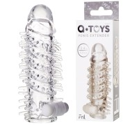 Прозрачная насадка на пенис Toyfa A-Toys Fril с вибропулей 13 см