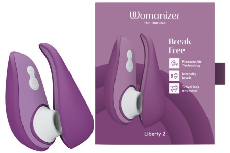 Бесконтактный вакуумно-волновой стимулятор клитора Womanizer Liberty 2 фиолетовый