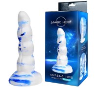 Оригинальный рельефный фаллоимитатор Magic Hero 20 см