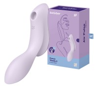 Вакуумный вибростимулятор для клитора и точки G Satisfyer Curvy Trinity 2 сиреневый