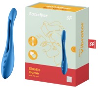 Многофункциональный вибратор для пар с гибкой основой Satisfyer Elastic Game голубой