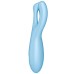 Смарт-стимулятор клитора и половых губ с вибрацией Satisfyer Threesome 4 голубой - фото 2