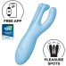 Смарт-стимулятор клитора и половых губ с вибрацией Satisfyer Threesome 4 голубой - фото 1